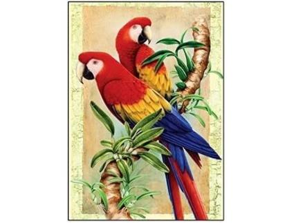 5D Diy Pintura Diamante Papagaio Bordado Diamantes Kit Completo Pintura Diamante Strass Lona para Ponto Cruz Artes Artesanato Lona Decoração de Parede