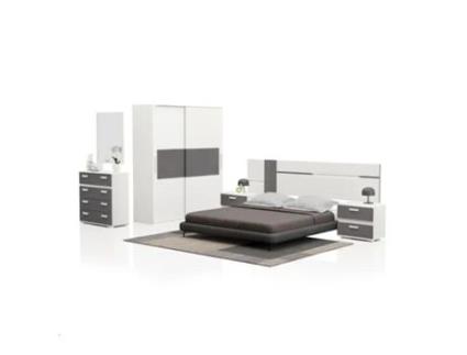 Conjunto de Quarto DUEHOME (260 x 60 x 4 cm - Melamina - Branco)