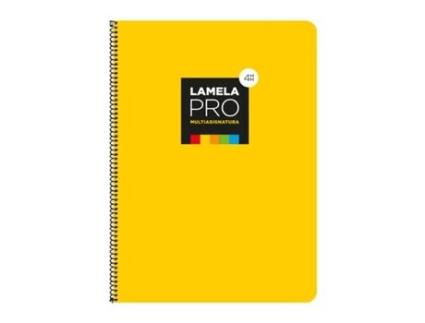 Caderno Lamela Amarelo 100 Folhas Din A4 5 Unidades