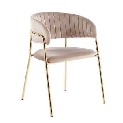 Presentes Miguel - Cadeira Moniel Golden Veludo - Champanhe