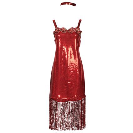 Fun Costumes Disfarces COSTUME ADULTE FLAPPER SCARLETT para mulheres