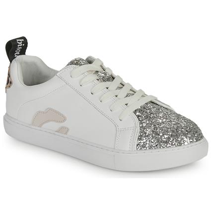 Bons baisers de Paname Sapatilhas BETTYS ROSE GLITTER SILVER para mulheres
