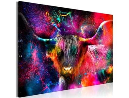 Quadro ARTGEIST Colorful Bull (1 Part) Wide (90x60)