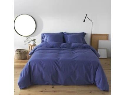 Capa de Edredão ETHERE MAISON Liso Azul (Cama 120 cm - 200x200 cm)