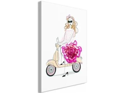 Quadro ARTGEIST Girl on a Scooter (1 Part) Vertical (20x30)