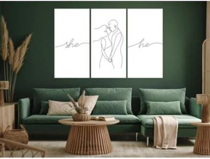 Quadro ARTGEIST Love Triptych (3 Parts) (120x80)