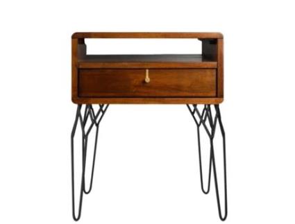 Mesa de Cabeceira EMMA'S BEDROOM (L48 x D40 x H61.6 cm - Borneo Teak)