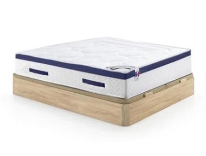 Conjunto Cama + Colchão + Somier DREAMEA PLAY Marquis (Castanho - Madeira - 180x200 cm)