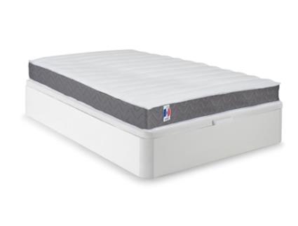 Conjunto Cama + Colchão + Somier DREAMEA PLAY Heaven (Branco - Madeira - 140x190 cm)