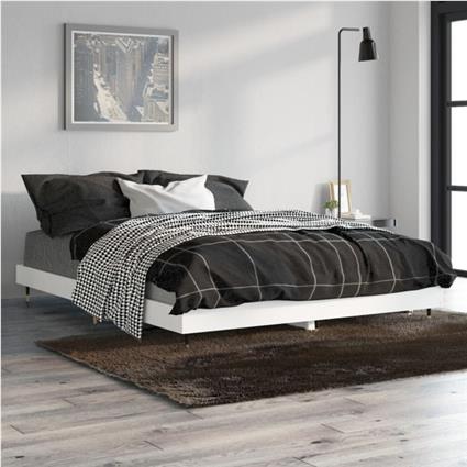 Estrutura de Cama 135x190 cm Derivados de Madeira Branco