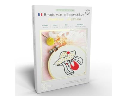 Caixa Diy Bordados Decorativos Mulher com Chapéu Les French Kits