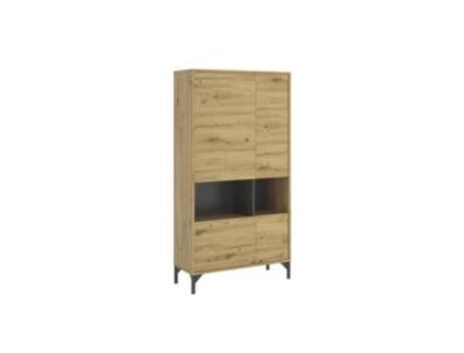 Aparador DEKIT Alto de 4 Portas Nordic / Grafito 144x72x34 cm - LUND