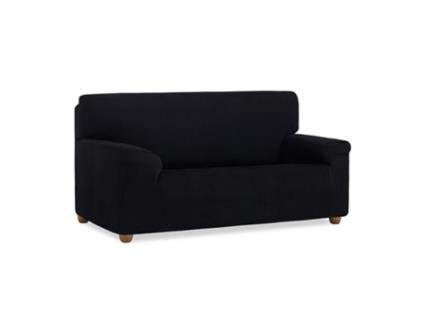 Capa de Sofá DOMAINET 2 Lugares (Preto - Algodão e poliéster - 130-180 cm)