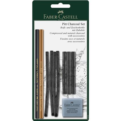 FABER-CASTELL Conjunto de Carvão Pitt, 9 Peças