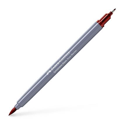 FABER-CASTELL Marcador Aguarelável Ponta Dupla Goldfaber, Vermelho Veneziano (190)