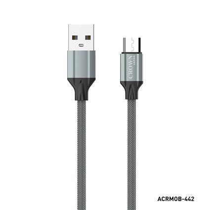 CROWN JAPAN Cabo USB-A (M) - Micro USB (M), Cabo de 2 m, Cinzento