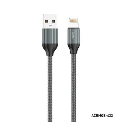 CROWN JAPAN Cabo USB-A (M) - Lightning (M), Cabo de 2 m, Preto