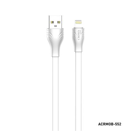 CROWN JAPAN Cabo USB-A (M) - Lightning (M), Cabo de 2 m, Branco