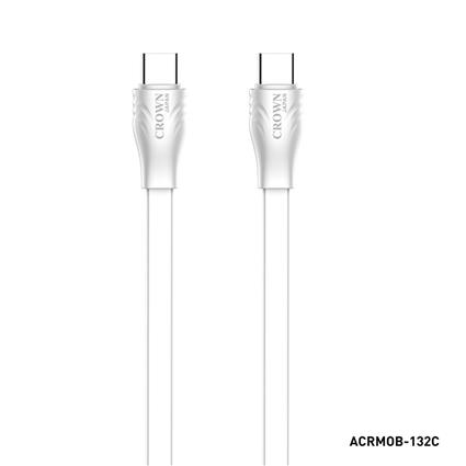 CROWN JAPAN Cabo USB-C (M) - USB-C (M), Cabo de 2 m, Branco