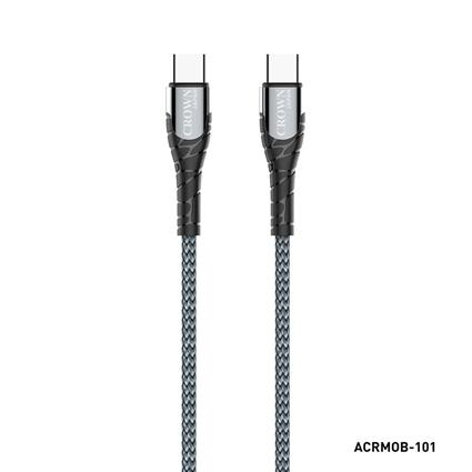 CROWN JAPAN Cabo USB-C (M) - USB-C (M), Cabo de 1 m, Preto