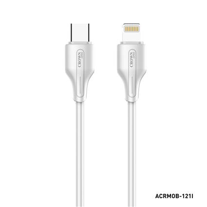 CROWN JAPAN Cabo USB-C (M) - Lightning (M), Cabo de 1 m, Branco