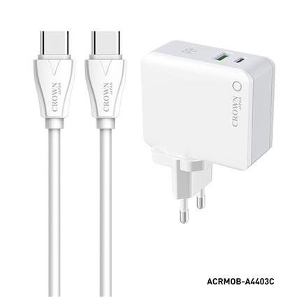 CROWN JAPAN Carregador USB-C - USB-C, Branco