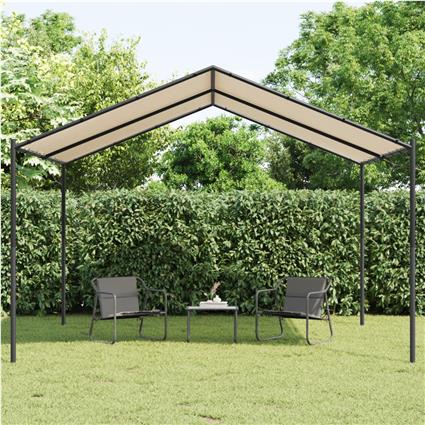 vidaXL Tenda com toldo 4x3 m aço e tecido bege