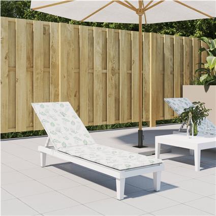 vidaXL Almofadão p/ cadeira de terraço tecido oxford padrão folhas