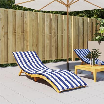 vidaXL Almofadão p/ espreguiçadeira tecido oxford riscas azul/branco