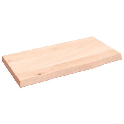 vidaXL Prateleira de parede 40x20x2 cm carvalho maciço não tratado