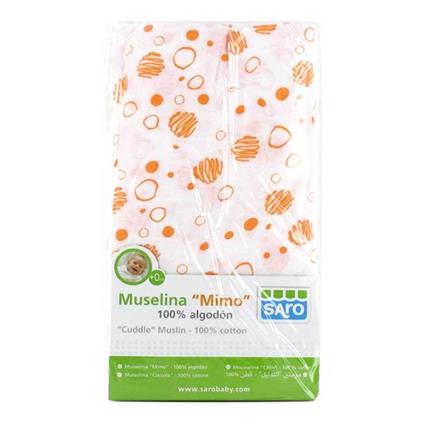 Saro musselina Mimo algodão laranja