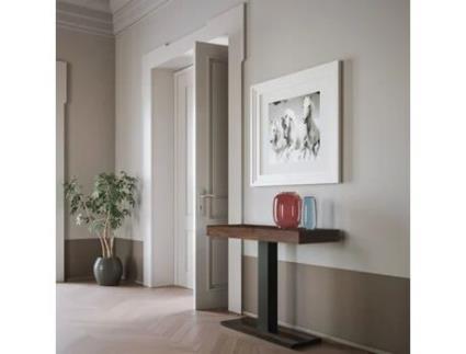 Consolas Capital Small Premium Extensível até 196 cm ITAMOBY (90 x 40 x 77 cm - Painéis em Melamina - Nogueira)