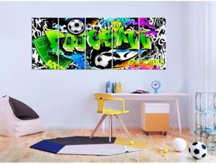 Quadro ARTGEIST Football Graffiti (5 Parts) Narrow (225x90)