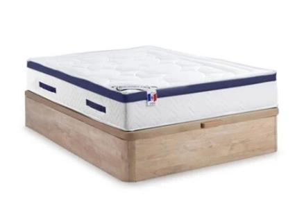 Conjunto Cama + Colchão + Somier DREAMEA PLAY Marquis (Castanho - Madeira - 160x200 cm)