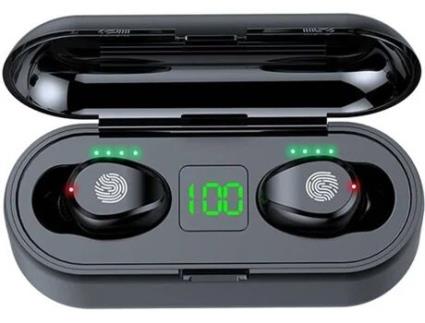 Auriculares Bluetooth True Wireless GOJOY f9 (In Ear - MicroAuriculares - Preto)