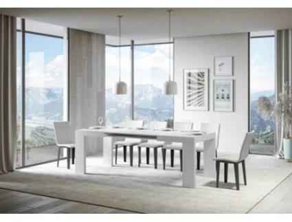 Mesa de Refeição ITAMOBY Roxell (90x130/390 - Painéis em Melamina - Freixo Branco)