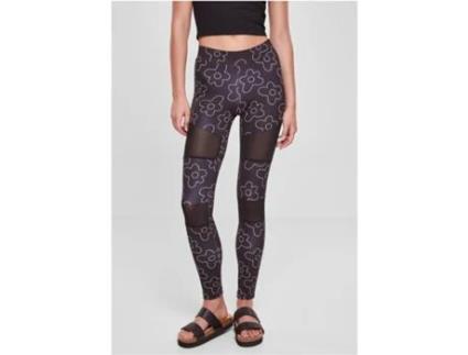 Legging Tamanhos Grandes para Mulheres Urban Classics Tech Mesh Aop (Tam: 5XL)