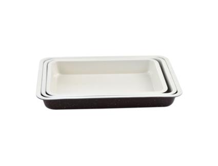 Bandeja para Forno San Ignacio 3 Peças Branco/Castanho Aço com Carbono