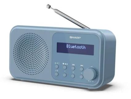 Rádio Despertador SHARP Tokyo DR-P420 (Azul - Digital - Alarme Duplo - Bateria e Pilhas)