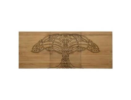 Cabeceira de Cama BOX FURNITURE (150 x 3.6 cm - Madeira e Aço - Cinzento)
