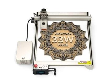 Laser Engraver Cutter Atostack Maker S30 Pro + R3 Roller + F1 Honeycomb Plate 33W Laser Power Air Assist 400X400Mm ATOMSTACK