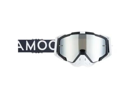 Óculos Cruzados de Motocicleta com Lentes Espelhadas de Prata AMOQ Aster TU