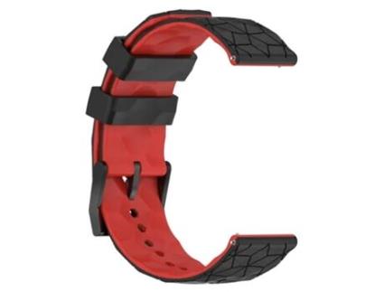 Bracelete Exclusiva de Silicone com Padrão de Futebol para 20 Mm Vermel INF