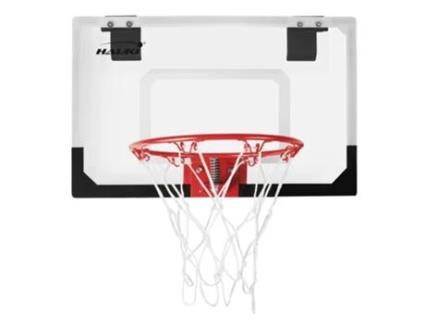 Conjunto de Cesto de Basquetebol com 3 Bolas 58X40 Cm Nylon Branco e Plástico HAUKI