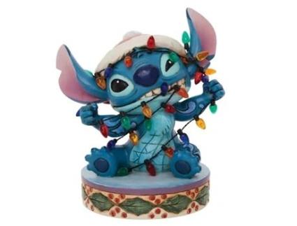 Figura DISNEY TRADITIONS BY JIM SHORE Stitch com Luzes de Natal