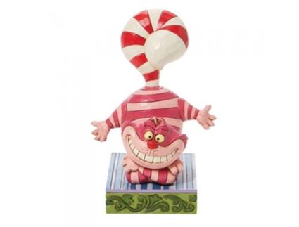 Figura DISNEY TRADITIONS BY JIM SHORE Cheshire Cat de Natal: Cauda Candy Cane