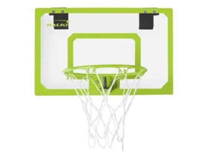 Conjunto de Cesto de Basquetebol com 3 Bolas 58X40 Cm Nylon Verde e Plástico HAUKI