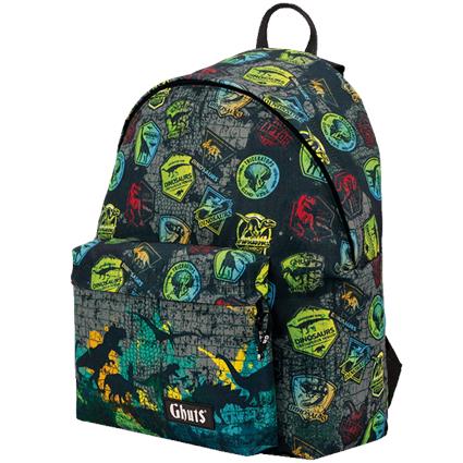 Mochila clássica My Ghuts GH100 Dino Labels 26 GHUTS 41cm