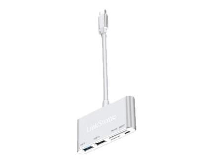 Adaptador LINKSTONE C315K 5In1 Type-C a Usb3.0 Usb2.0 Sd/Tf Micro Usb para Huawei Mate40/P50 S20