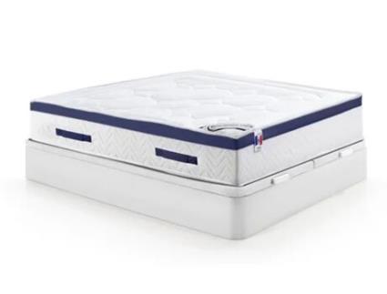 Conjunto Cama + Colchão + Somier DREAMEA PLAY Marquis (Branco - Madeira - 180x200 cm)